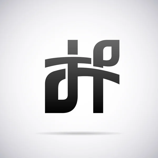 Logo vectorial para letra H. Plantilla de diseño — Vector de stock