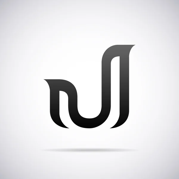 Logotipo vectorial para letra J. Plantilla diseño — Vector de stock