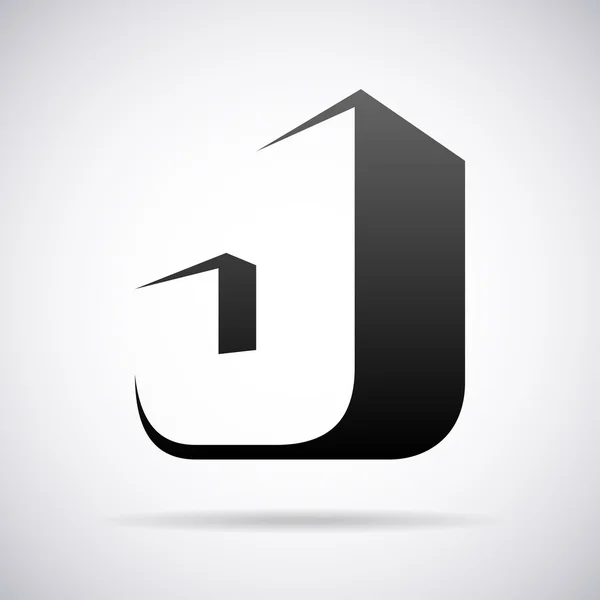 Λογότυπο φορέα για επιστολή πρότυπο σχεδίασης J. — Διανυσματικό Αρχείο