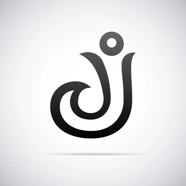 Vektor logotypen för bokstaven J. formgivningsmall — Stock vektor