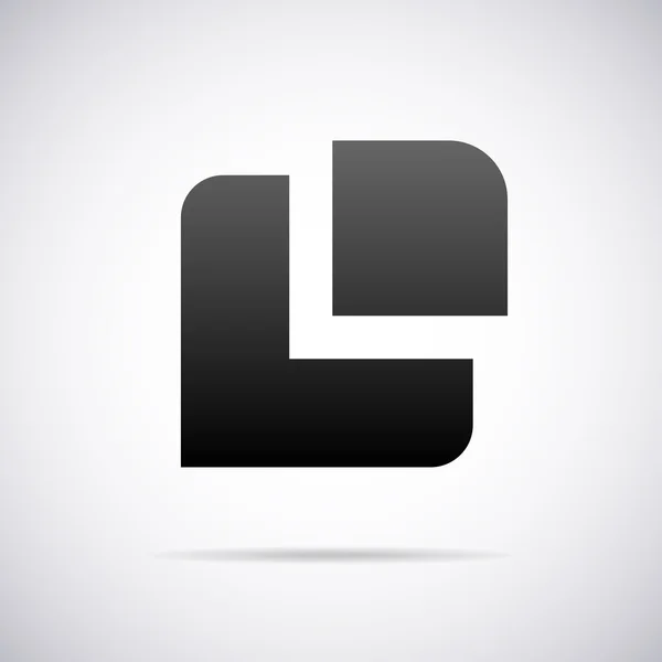 Logo vectorial para letra L. Plantilla de diseño — Vector de stock