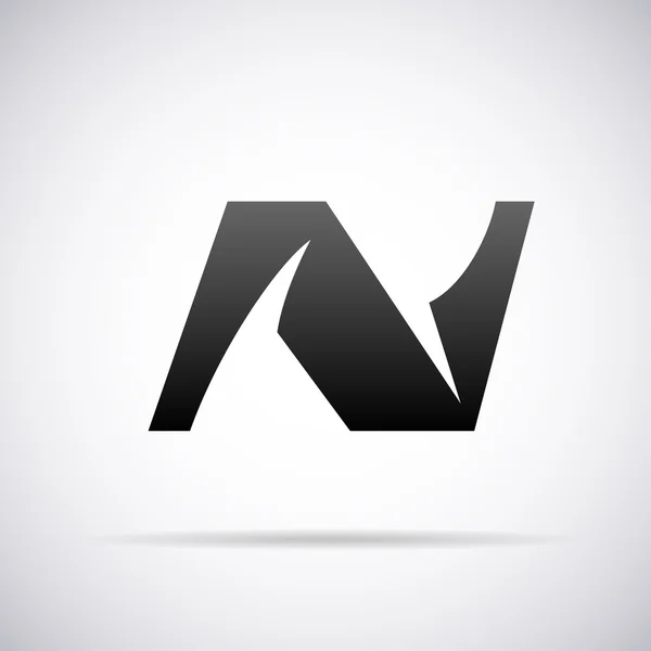 Logo vectorial para letra N. Plantilla de diseño — Vector de stock
