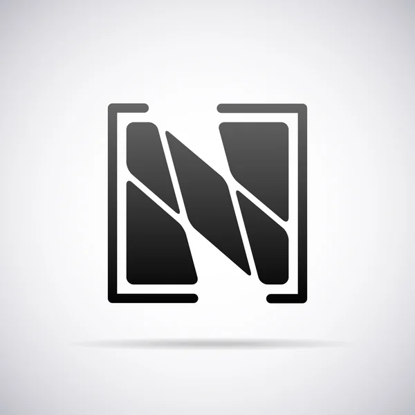 Logo vectorial para letra N. Plantilla de diseño — Vector de stock