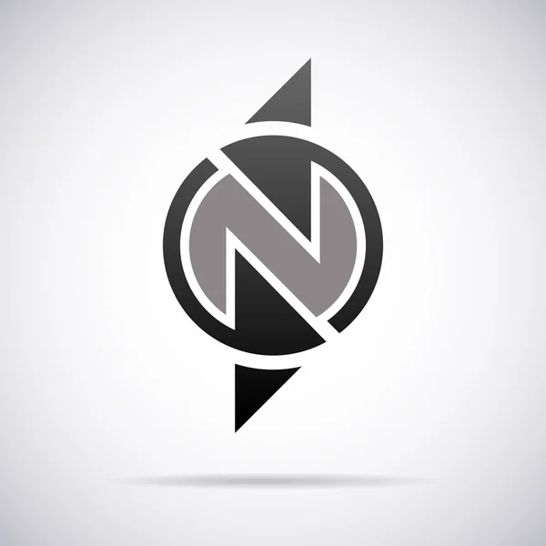 Vector logo for letter N. Design template — Stock Vector