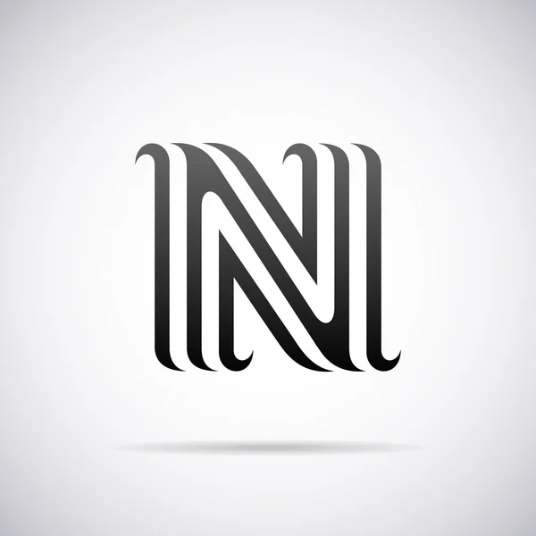 Векторный логотип буквы N. Шаблон дизайна — стоковый вектор