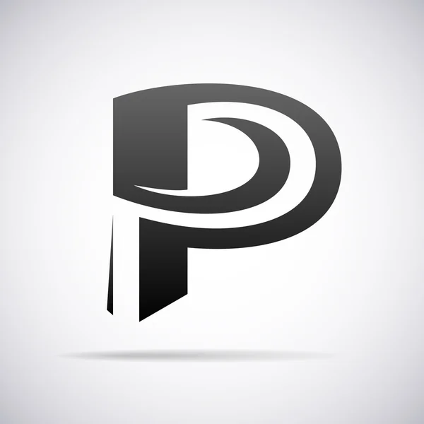 Vector logo voor letter P. ontwerpsjabloon — Stockvector