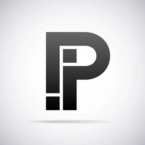 Vektör logo için mektup P. tasarım şablonu