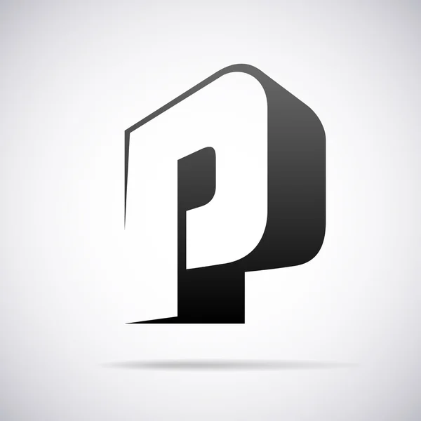 Vector logo voor letter P. ontwerpsjabloon — Stockvector