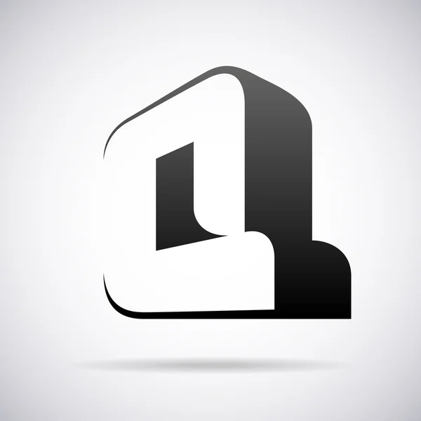 Vektor-Logo für Buchstabe q. Design-Vorlage — Stockvektor