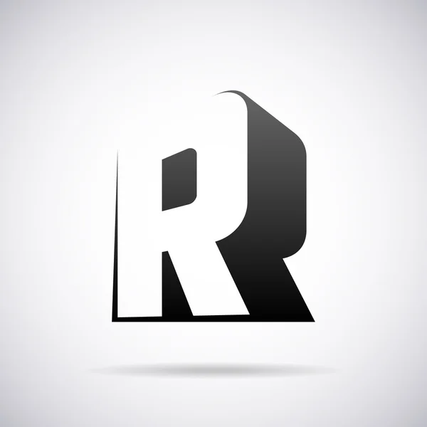 Vector logo for letter R. Design template — Stock Vector