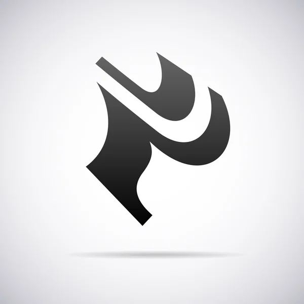 手紙 r. デザイン テンプレート ベクトルのロゴ — ストックベクタ