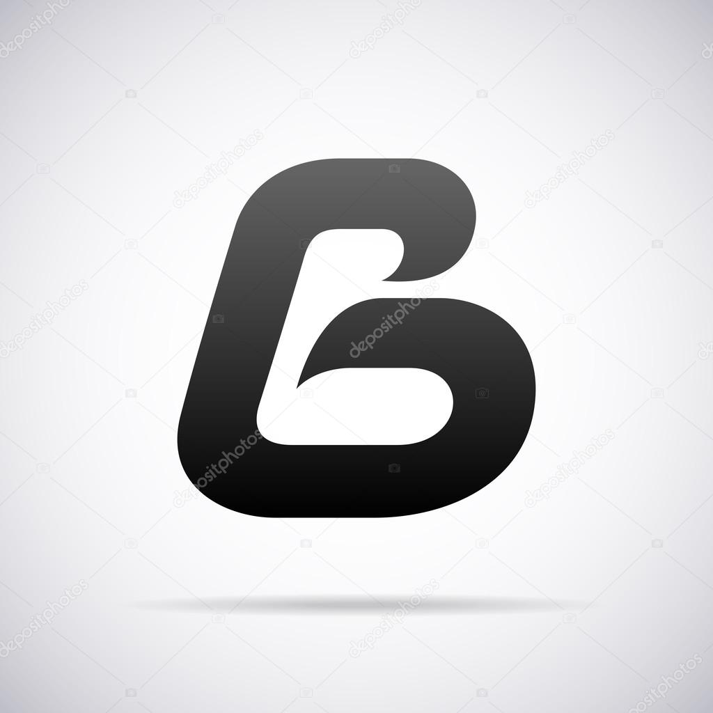 Vector logo for letter B. Design template