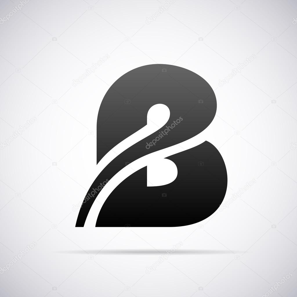 Vector logo for letter B. Design template