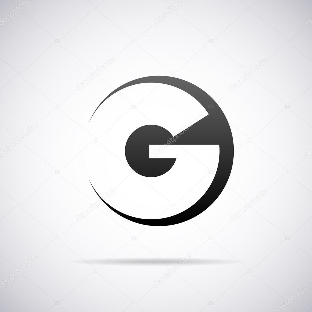 Vector logo for letter G. Design template