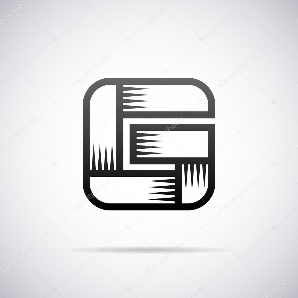 Vector logo for letter G. Design template