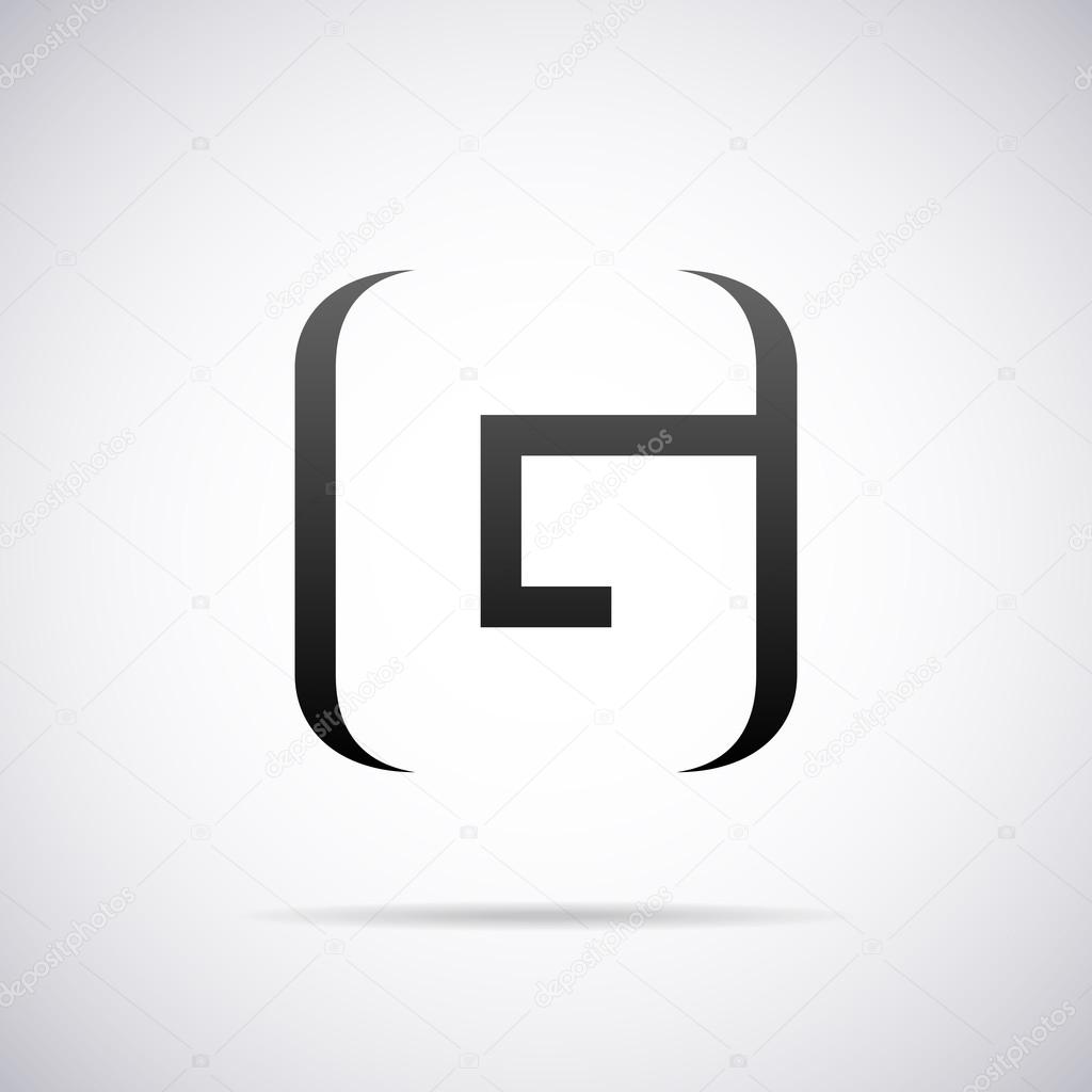 Vector logo for letter G. Design template