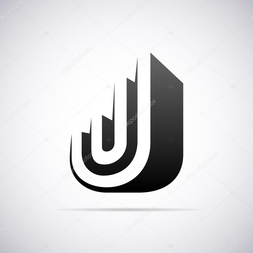 Logo for letter J design template vector illustration