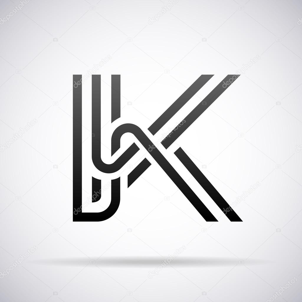 Logo for letter K design template vector illustration