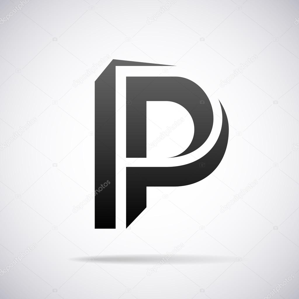 Vector Logo For Letter P Design Template Stock Vector C Alisher