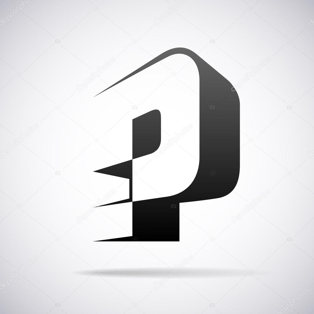 vector logo for letter p design template stock vector alisher letter p template