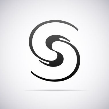 Vector logo for letter S. Design template clipart