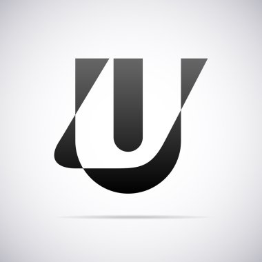 Vektör logo için mektup U. tasarım şablonu