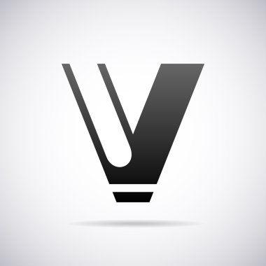 Vektör logo için mektup V. tasarım şablonu