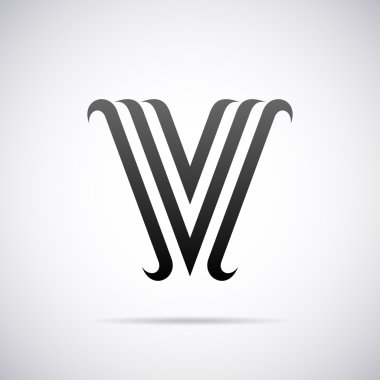 Vektör logo için mektup V. tasarım şablonu