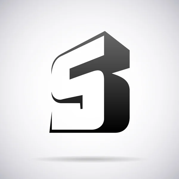 Logo vectorial para letra S. Plantilla de diseño — Vector de stock