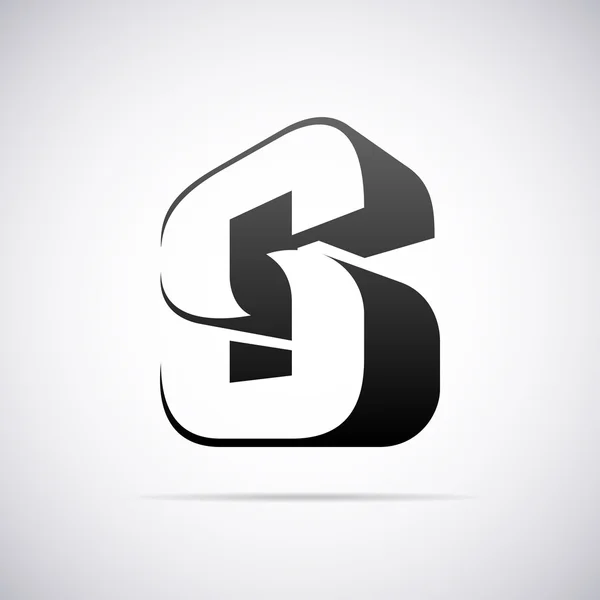 Logo vectorial para letra S. Plantilla de diseño — Vector de stock