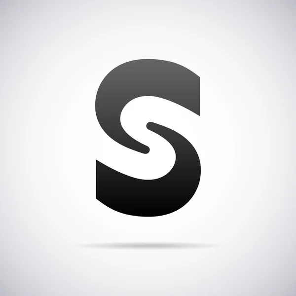 Logo vectorial para letra S. Plantilla de diseño — Vector de stock