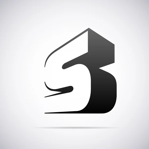 Vektor logo levelet S. tervezősablon — Stock Vector