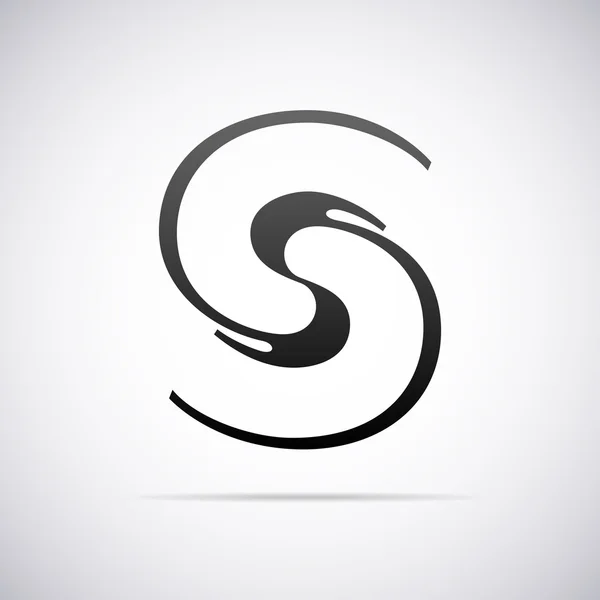Vector logo for letter S. Design template — Stock Vector