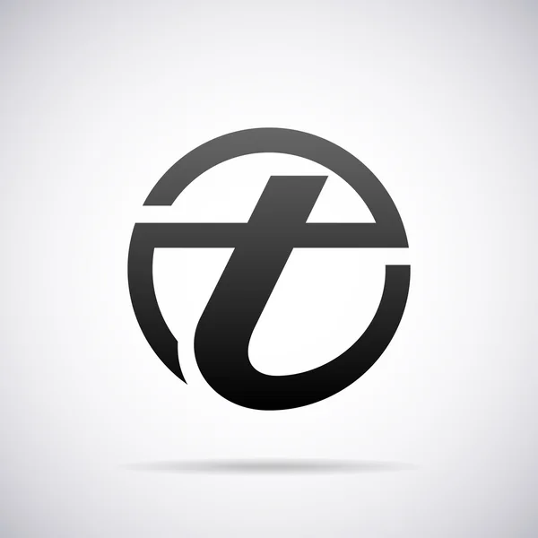 Logo vectorial para letra T. Plantilla de diseño — Vector de stock