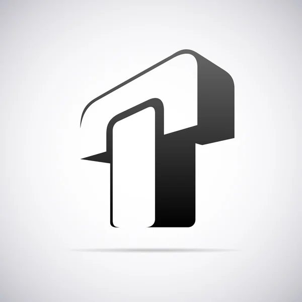 Векторный логотип буквы T. Шаблон дизайна — стоковый вектор