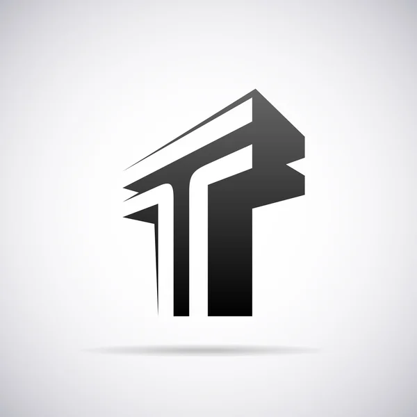 Vector logo voor brief T. ontwerpsjabloon — Stockvector