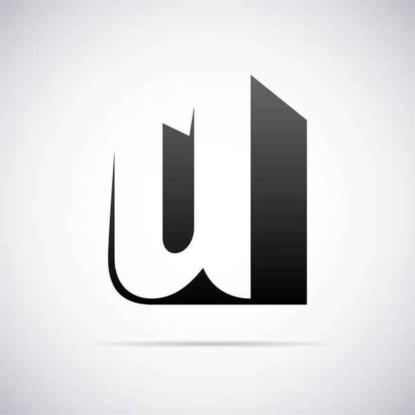 Векторный логотип буквы U. Шаблон проекта — стоковый вектор