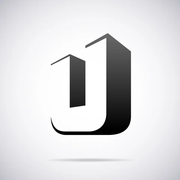 Vektör logo için mektup U. tasarım şablonu — Stok Vektör