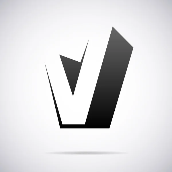 Logotipo do vetor para a letra V. Modelo de design — Vetor de Stock