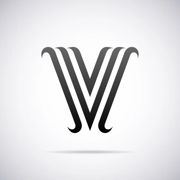 Logo vectorial para letra V. Plantilla de diseño — Vector de stock
