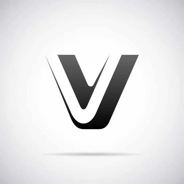 Logo vectorial para letra V. Plantilla de diseño — Vector de stock