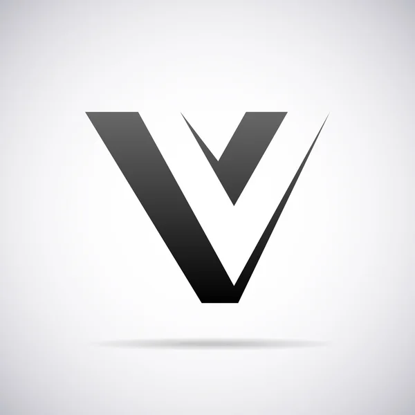 Logotipo do vetor para a letra V. Modelo de design — Vetor de Stock