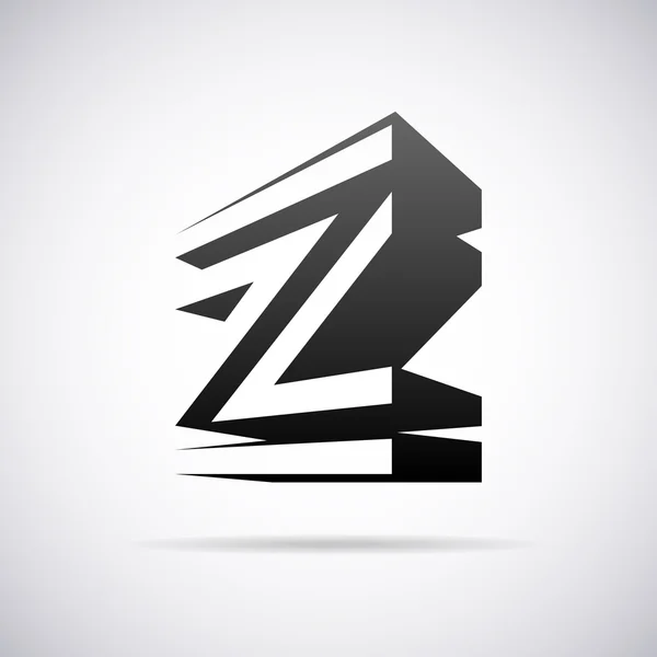 Logotipo del vector para la letra Z. Plantilla diseño — Vector de stock
