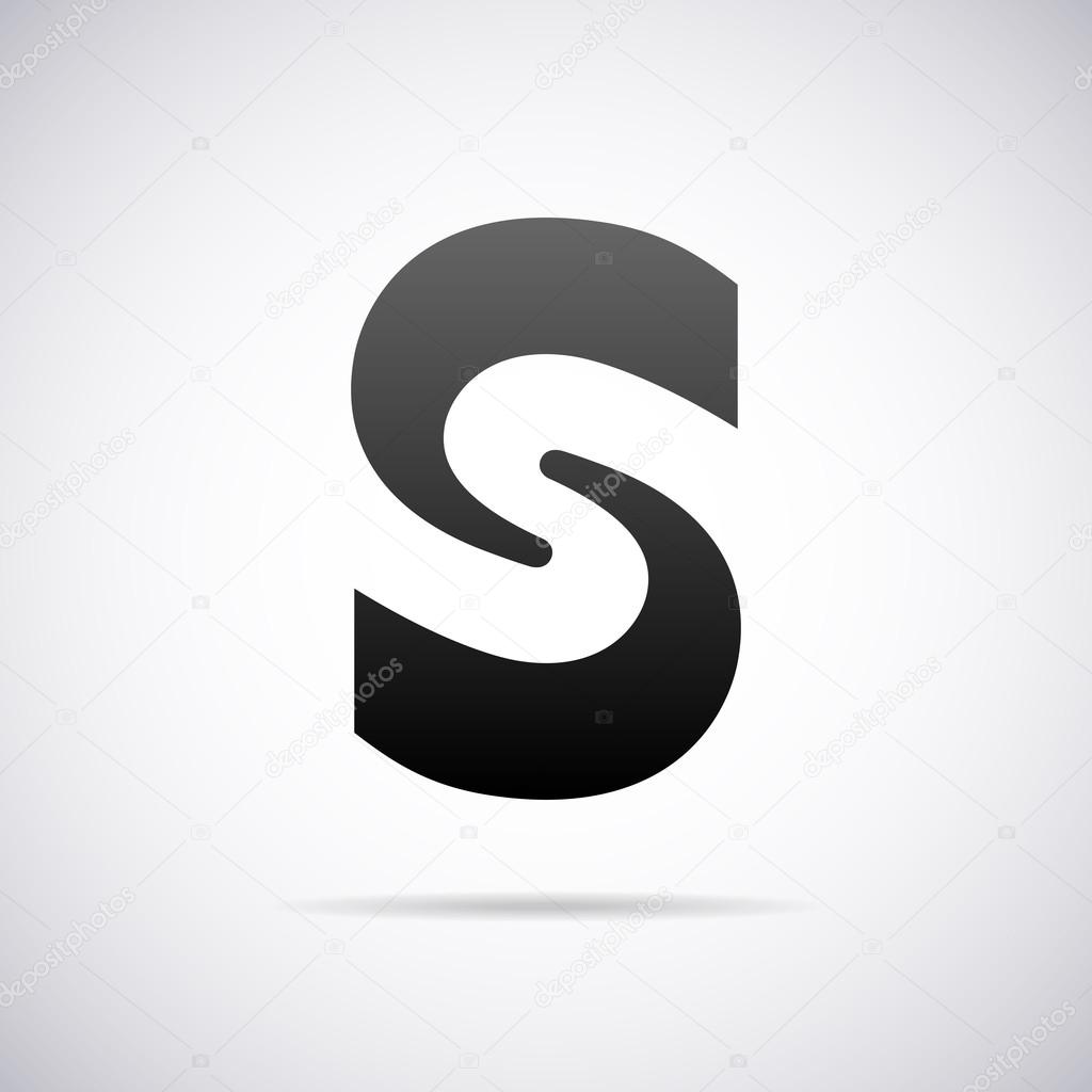 Vector logo for letter S. Design template