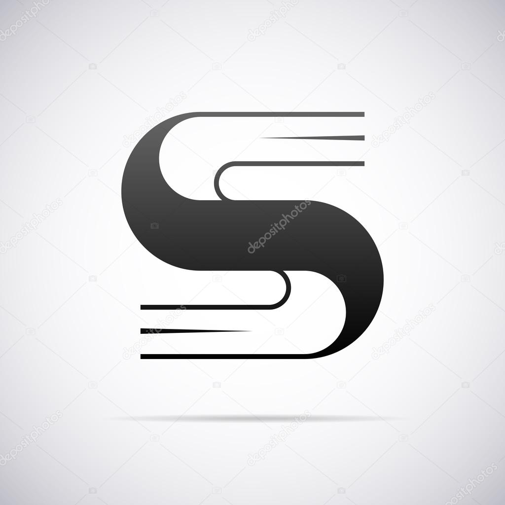 Vector logo for letter S. Design template