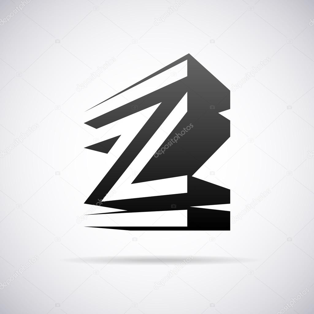 Vector logo for letter Z. Design template