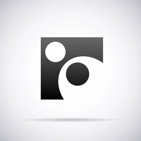 Vector logo for letter F. Design template — Stock Vector