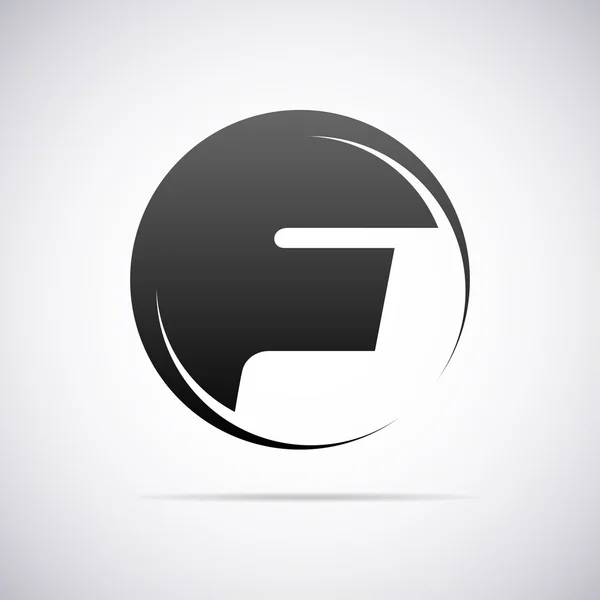 Wektor logo dla list szablon projektu F. — Wektor stockowy