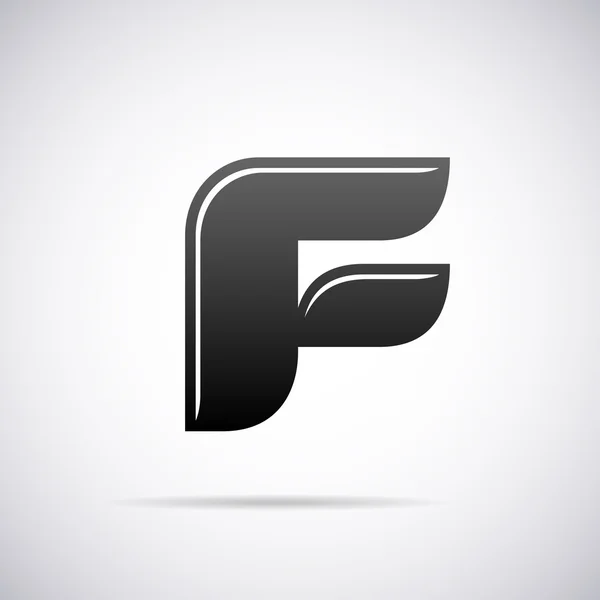 Vector logo for letter F. Design template — Stock Vector