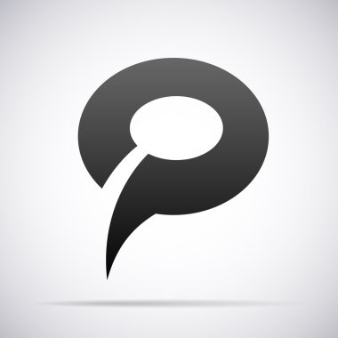 Vektör konuşma balonu simgesinin. Tasarım şablonu